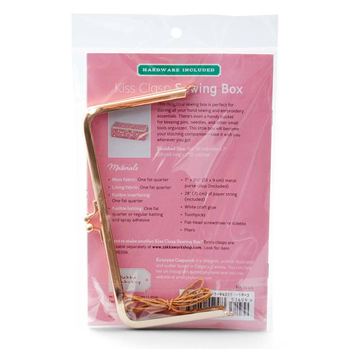 Zakka Workshop - Wholesale Craft Sewing Kit - Kiss Clasp Sewing Box (#ZW2583)
