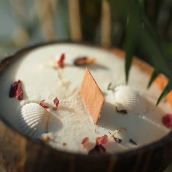 The candle that becomes a plant Tiare Flower "coconut" model and other Purchase Wholesale alimentare. Free Returns & Net 60 Terms on Faire trending on Faire.