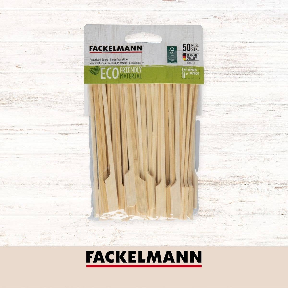 Fackelmann - Vendita all'ingrosso Spiedi - Set di 50 spiedini in bambù FSC Fackelmann da 15 cm7