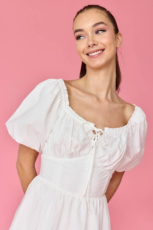 Papermoon - Wholesale Dress - Women's - PD17270-1 - Camila Puff Sleeve Mini Dress8