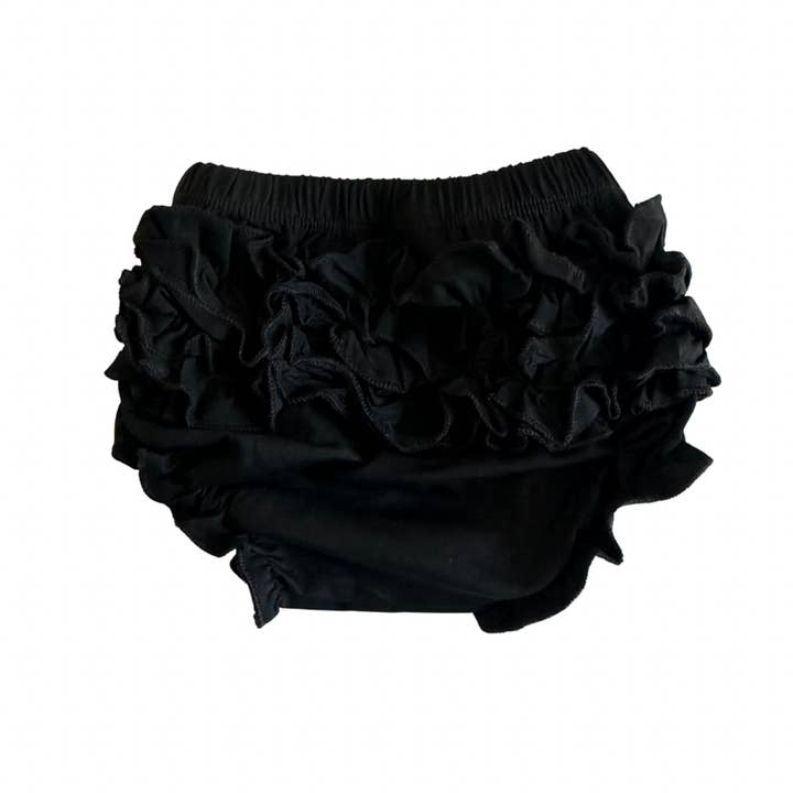 Black ruffle bloomers for wholesale by Metallimonsters