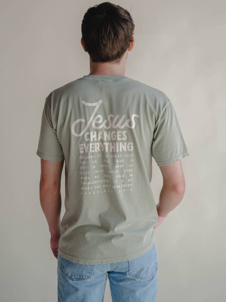 Dear Heart - Wholesale Screen Printed T-Shirt - Unisex - Jesus Changes Everything Tee | Women's Christian Tee
