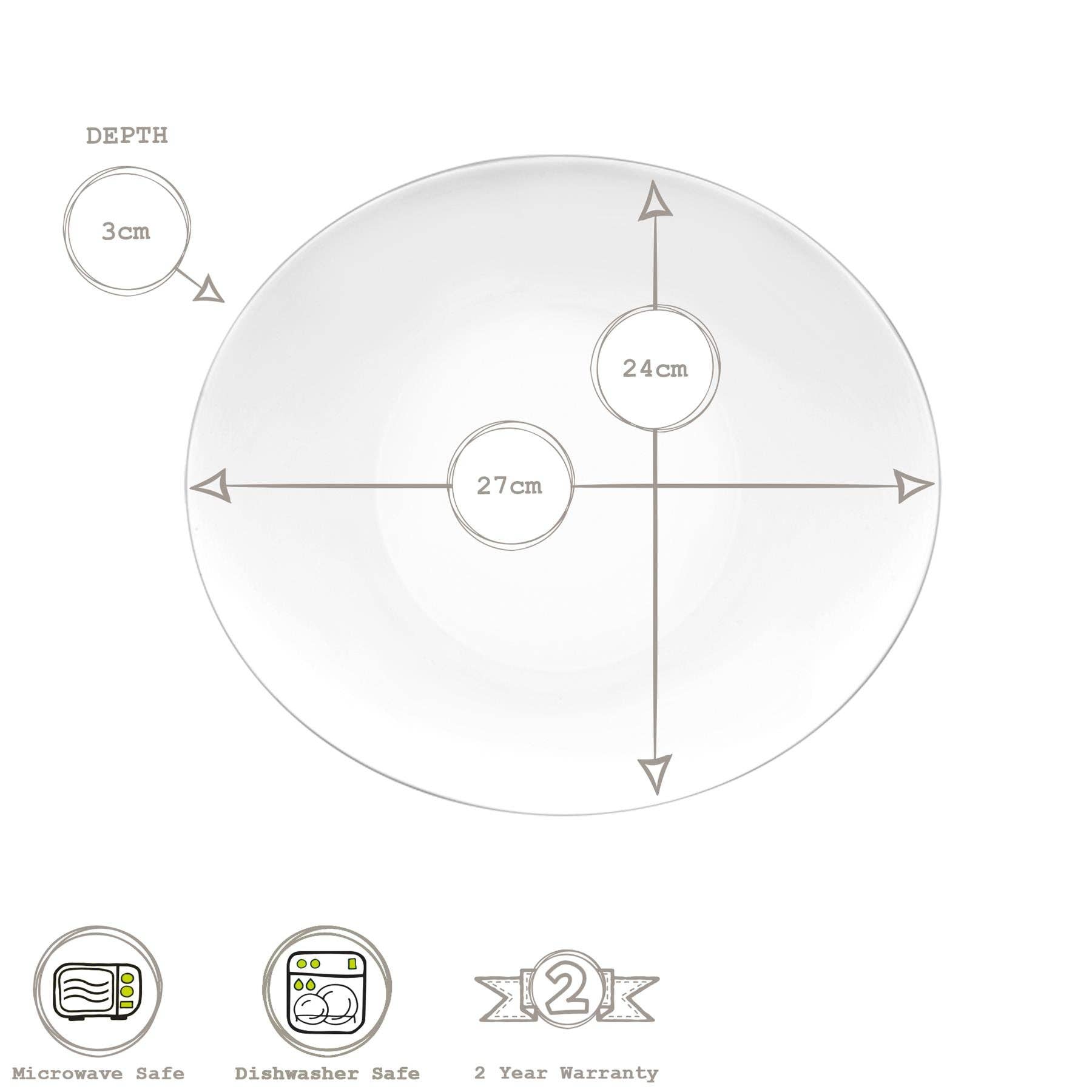 Rinkit Ltd - Wholesale Dinner Plate - Bormioli Rocco Prometeo Dinner Plate - 27 x 24cm2