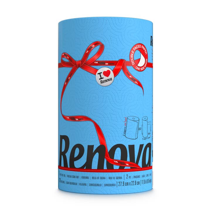 Renova - Wholesale Paper Towels - Paper Towel Renova Red Label 1 Roll Blue