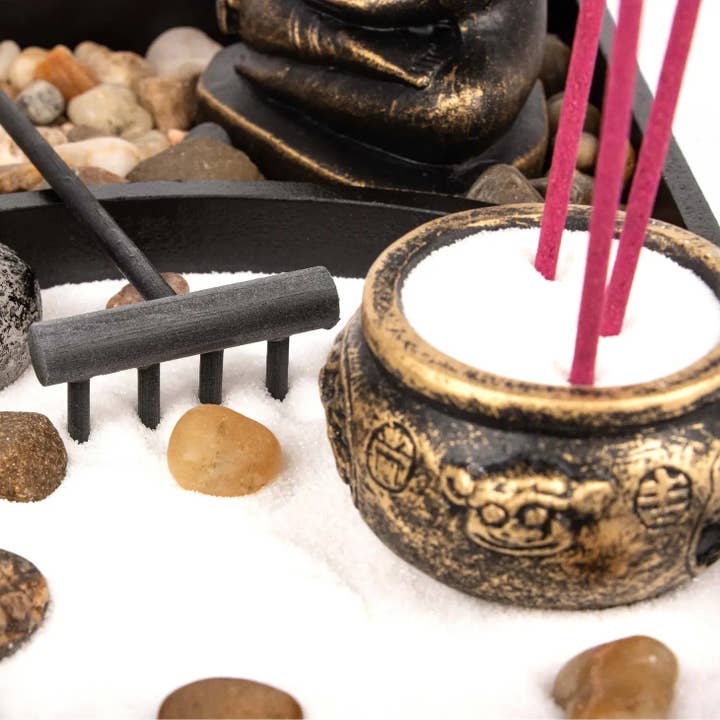 The Headspace – wholesale Decorative tabletop object – Myga - Mini Buddha Zen Garden Kit