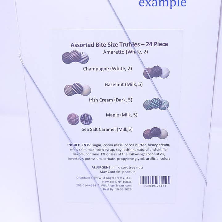 Wild Angel Treats, LLC - Wholesale Chocolate Box - Gourmet Chocolate Ganache Bite Size Truffles - Assorted4