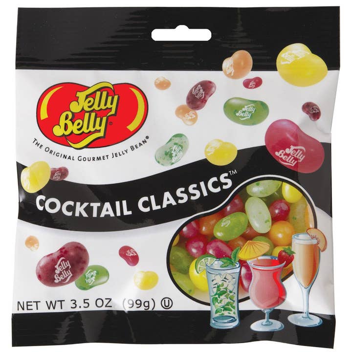 Grandpa Joe's Candy Shop - Wholesale Gummy - Jelly Belly Cocktail Classics Jelly Beans Peg Bags, 12ct