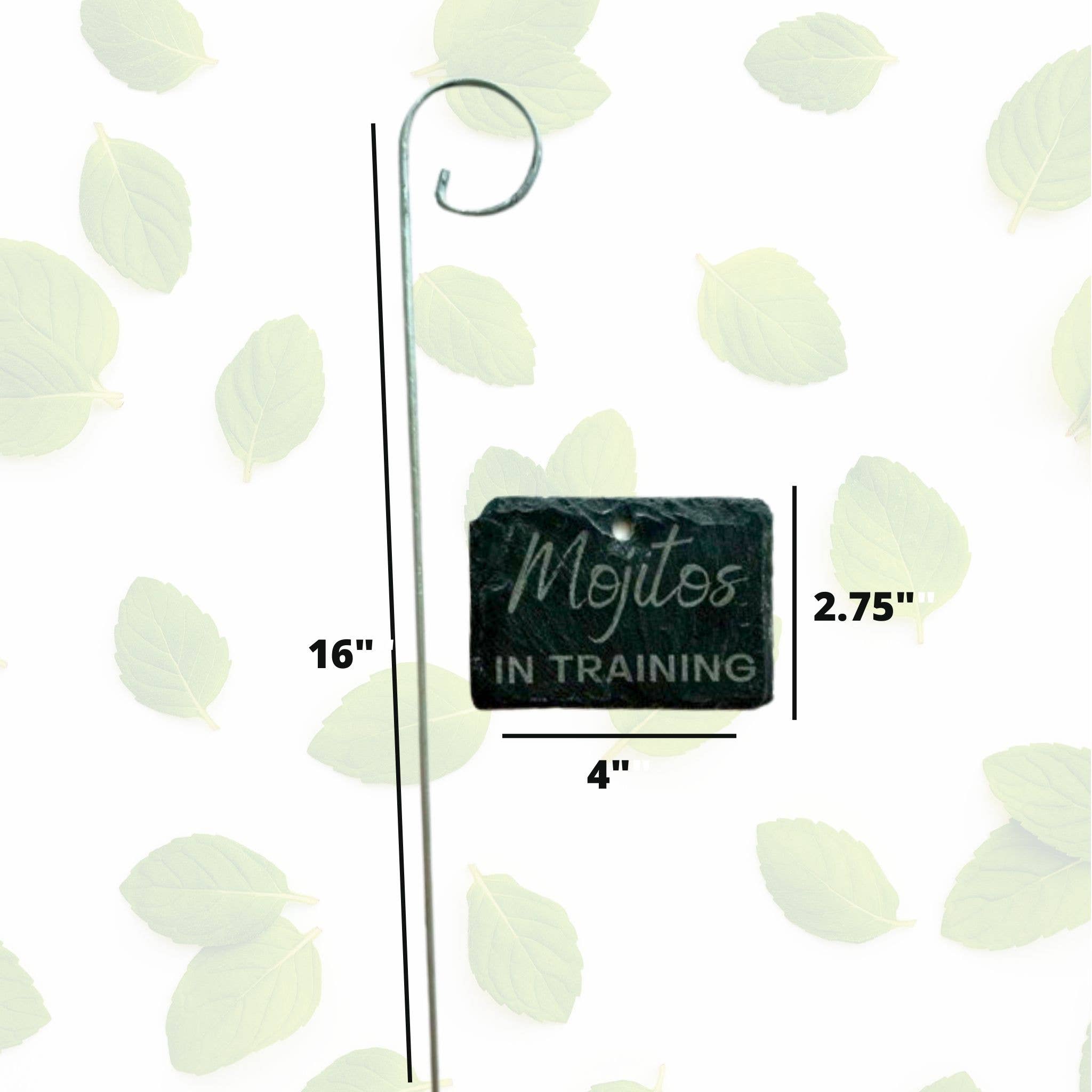 The Savvy Spade - Vente Piquets de jardin/pelouse - Marqueur pour plantes en ardoise Mojitos In Training2