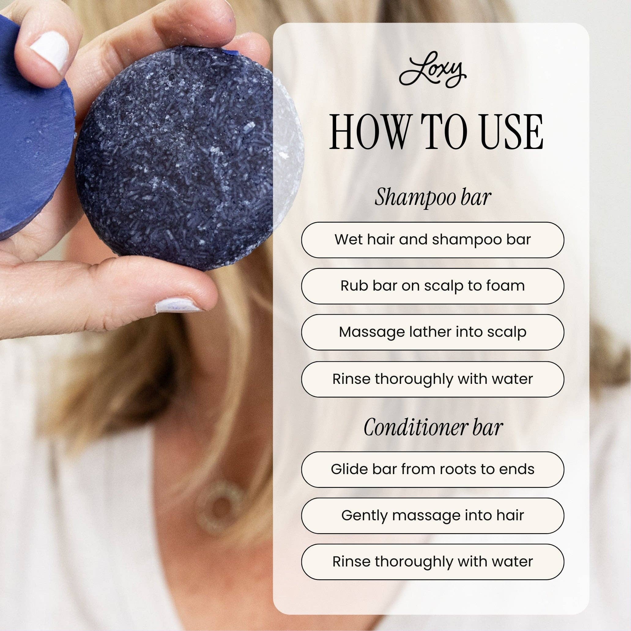 Loxy - Wholesale Shampoo Puck/Solid Shampoo - Tone: Purple Shampoo bar with Biotin & Almond Oil5