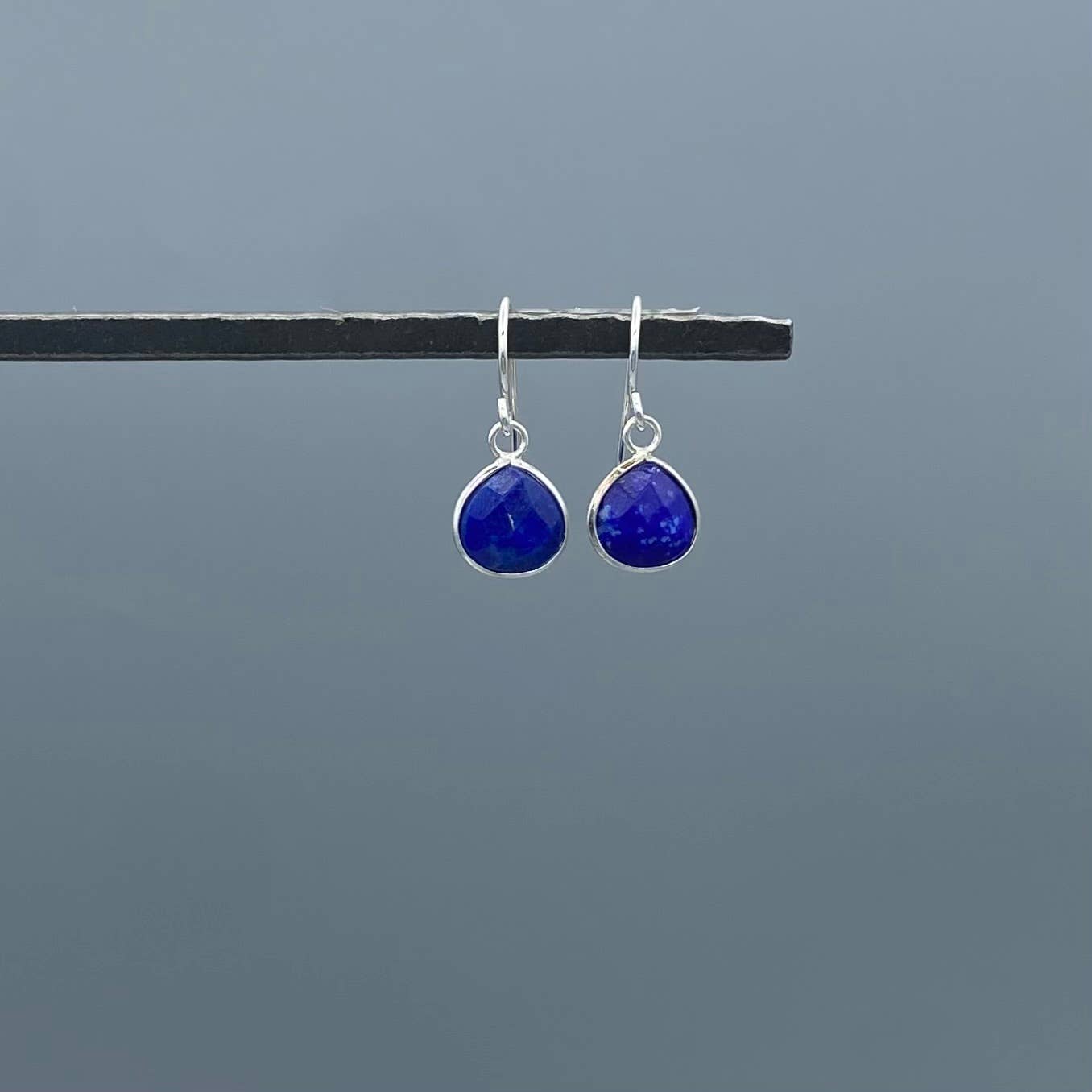 Something Silver - Wholesale Dangle Earrings - Faceted Triangle Stone Earrings0