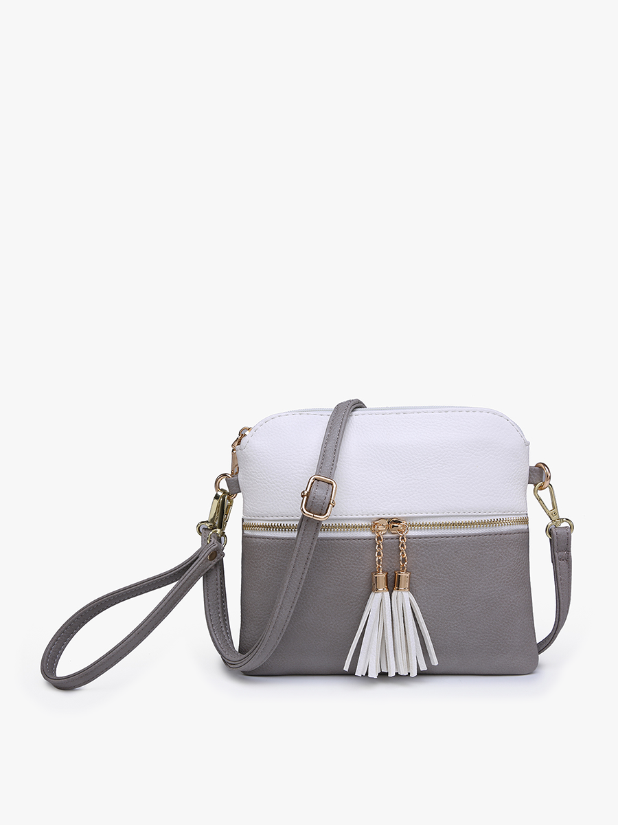Jen & Co. - Wholesale Crossbody Bag - Women's - M1785 Tara Double Zip Crossbody Bag/Wristlet8