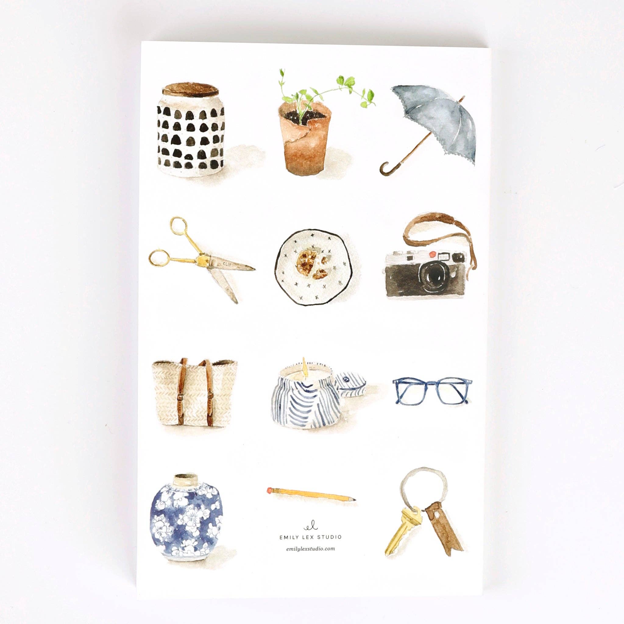emily lex studio – Caderno por atacado – Caderno com capa Softtouch e arte original em aquarela2