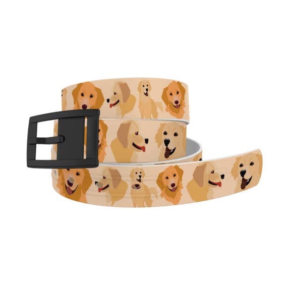 Golden Retriever Belt with Black Buckle Combo for wholesale by C4 Belts & Accessories