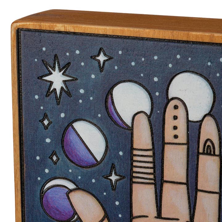 Primitives by Kathy - Wholesale Desk/Tabletop Sign - Reach For The Stars Box Sign2