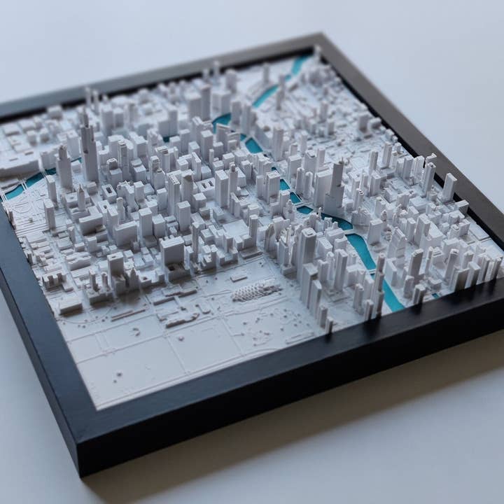 Micropolitan - Vente Cartes - Carte de la ville en 3D | Choisissez une ville | Art mural encadré en 3D et décoration d'intérieur8