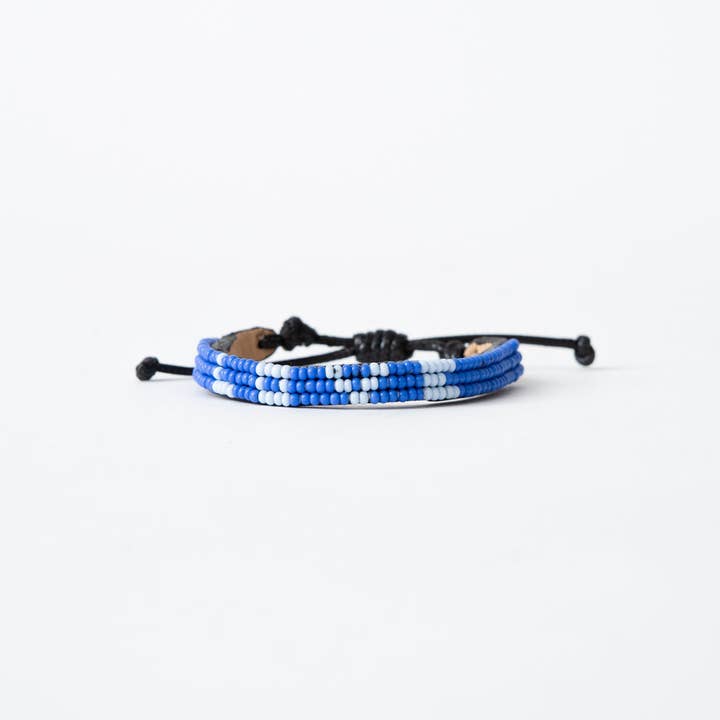 Skinny LOVE Bracelet - Cobalt/Light Blue for wholesale by Ubuntu Life