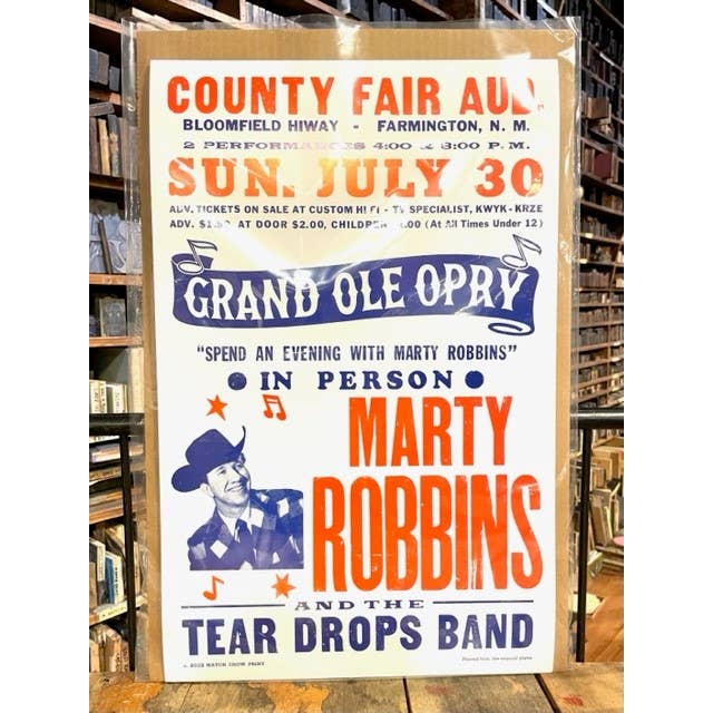 Hatch Show Print - Wholesale Poster - Marty Robbins Poster