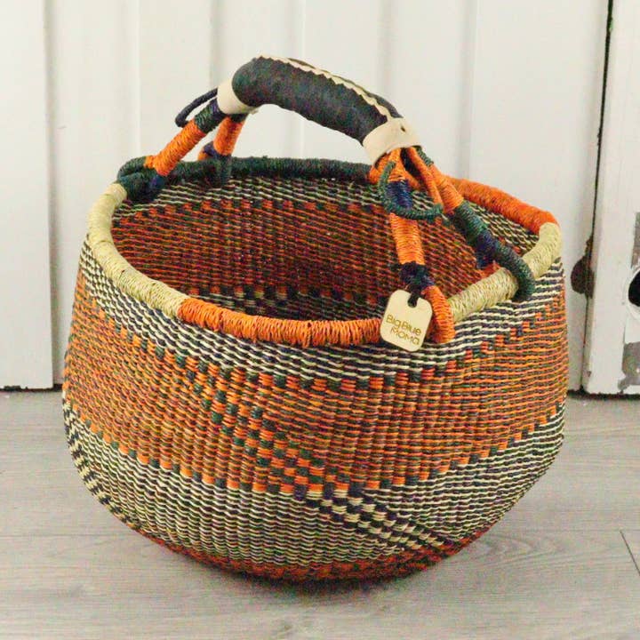 Cesta redonda grande - paleta tradicional por atacado de Big Blue Moma Baskets