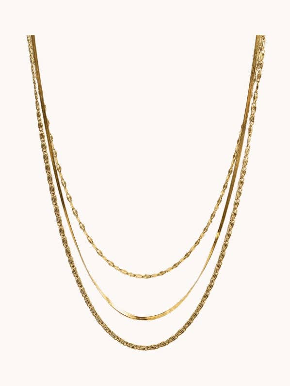 Set dainty necklaces trio for wholesale by Lestrouvaillesdejen