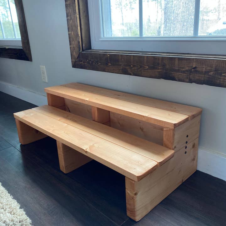 The Wooden Step Stool - Wholesale Stool - Double Trouble Step Stool2