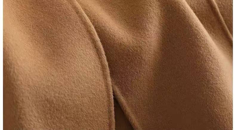 Sanyao Fashion - Vente Manteau en fourrure/fausse fourrure – femme - Manteau en laine double face mi-long ajusté pour femme SY2968