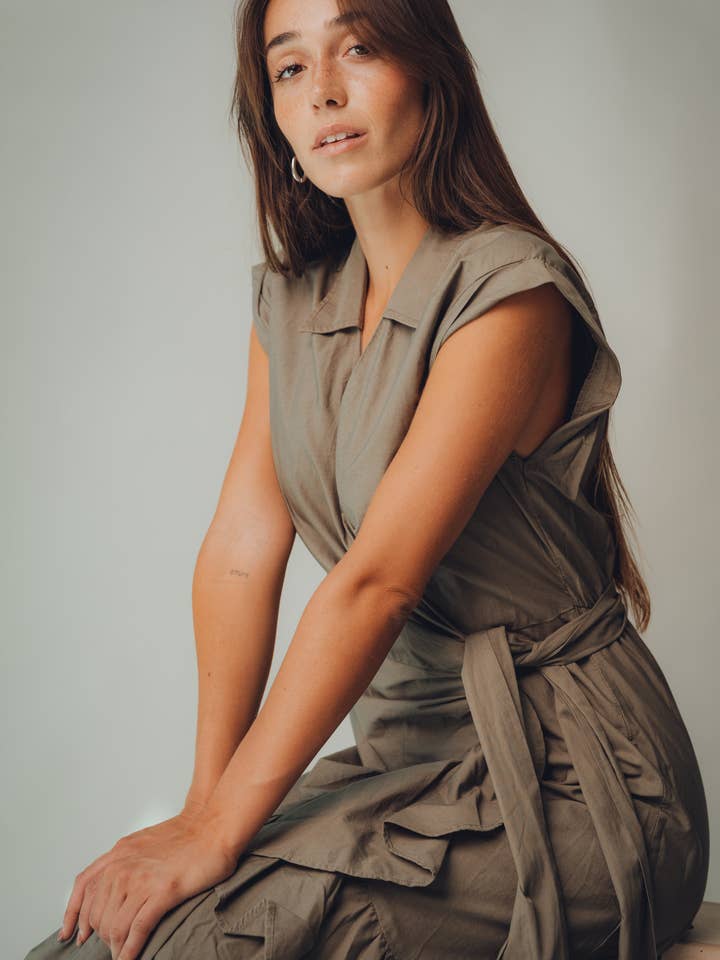 Kapda Casa - Wholesale Dress - Women's - Vestido Clásico Olivia - Vestido Clásico Lazo2