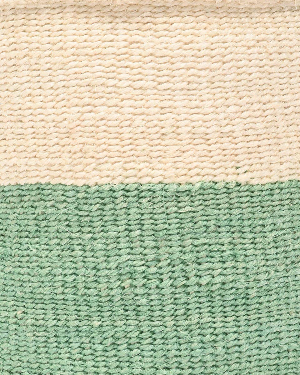 The Basket Room - Wholesale Basket - WILAYA: Green Colour Block Woven Basket | Planter | Toy Basket | Desk Tidy7