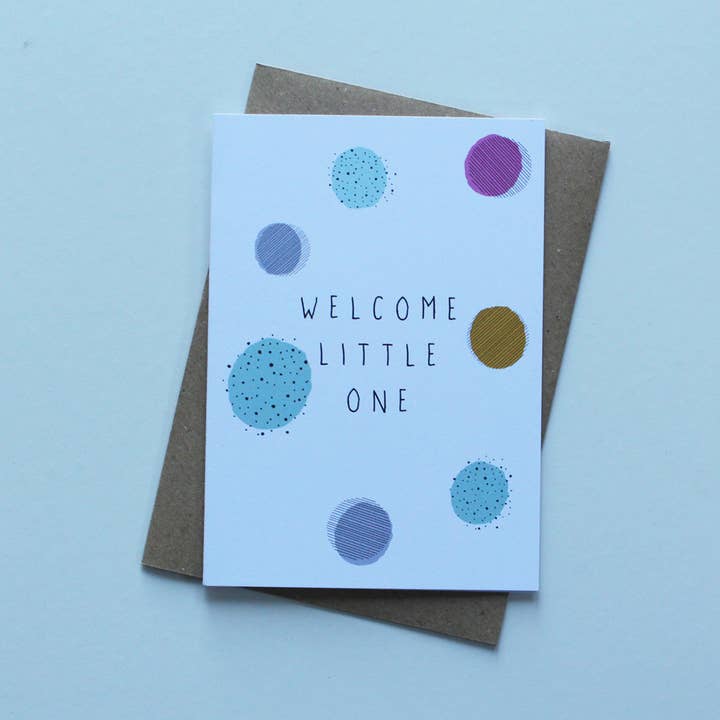 Welcome Little One - Babykaart met minimalistisch ontwerp voor wholesale door May Bear designs