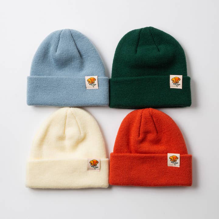 California Poppy Baby Beanie for wholesale by Upper Park Clothing