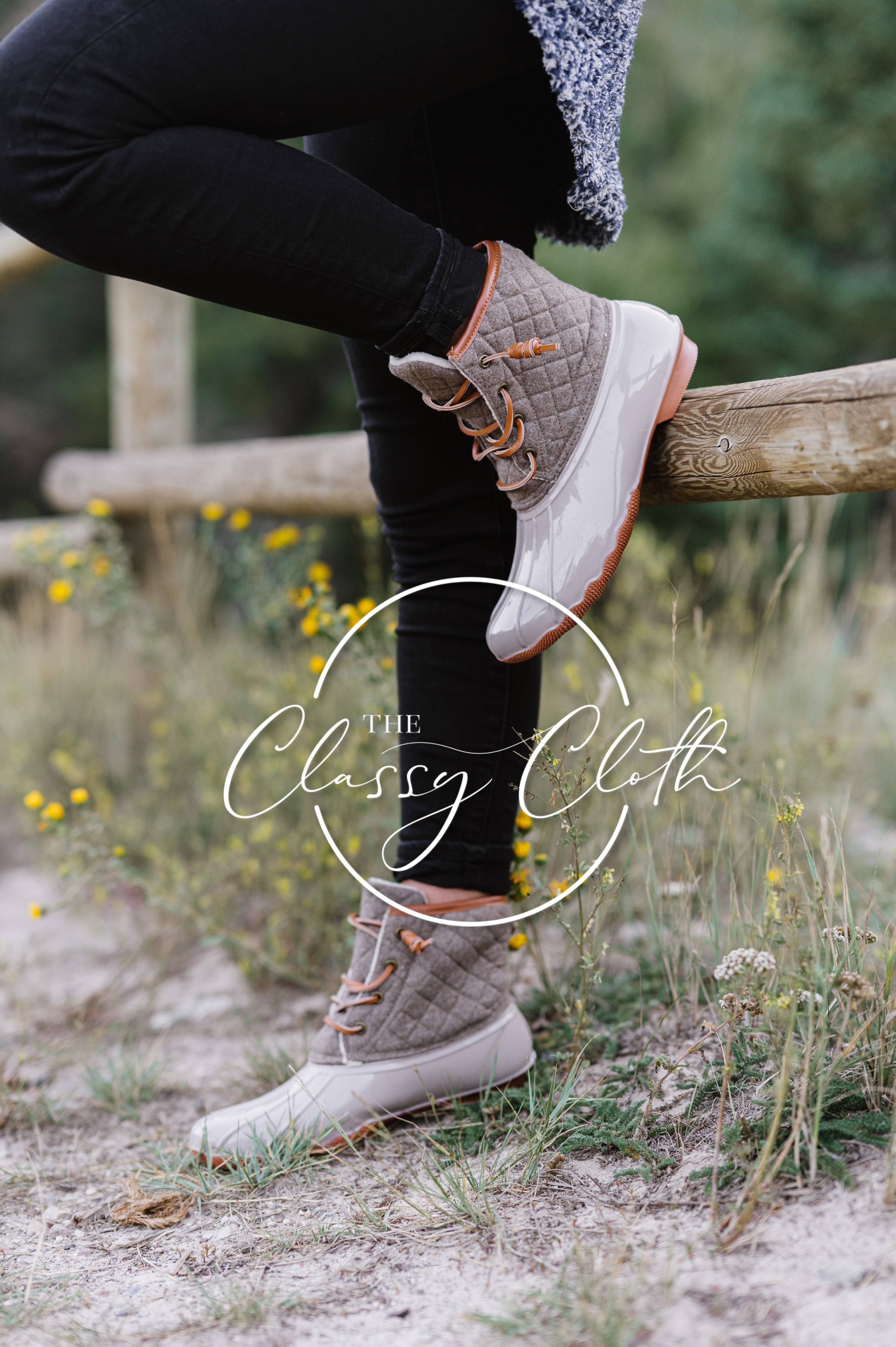 The Classy Cloth WS - Venta al por mayor Botas de agua - Mujer - Botas de pato Danielle - beige acolchado RTS2