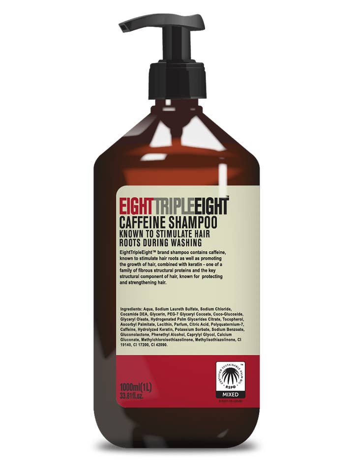 Caffeine Shampoo 1L for wholesale by Eight Triple Eight