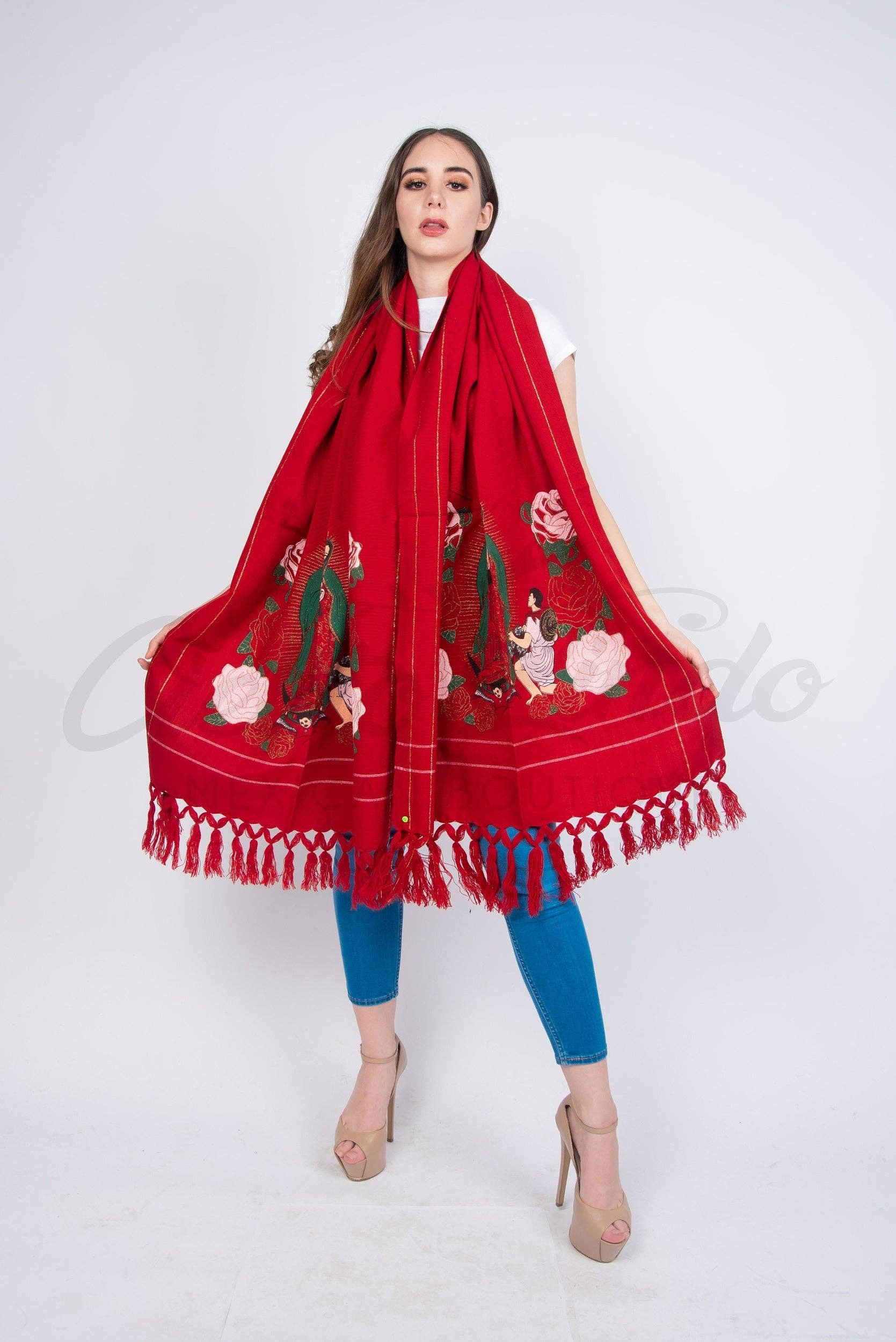 Cielito Lindo - Wholesale Wrap - Women's - Our Lady of Guadalupe Shawl2