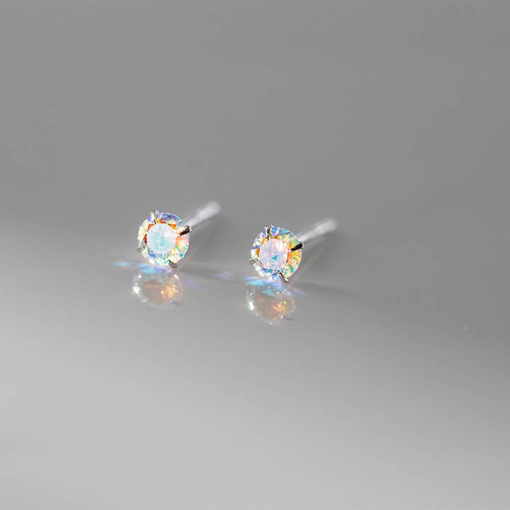 Aurora Borealis Stud Earring in Sterling Silver
for wholesale by White Leaf