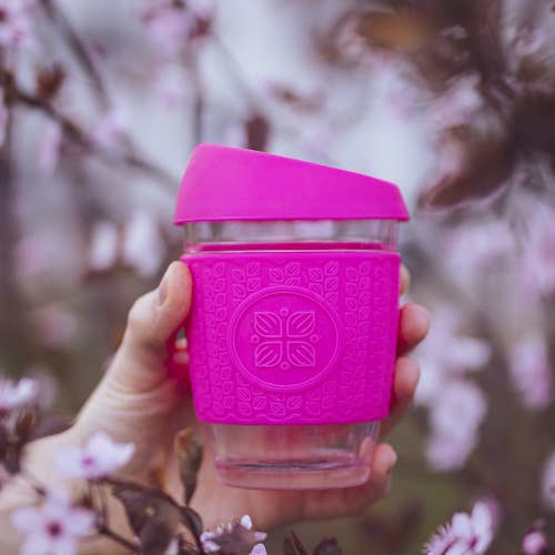 Funk My World – wholesale Insulated mug/tumbler – Funk My World Reusable GlassTravel Cups - FUSION PINK8