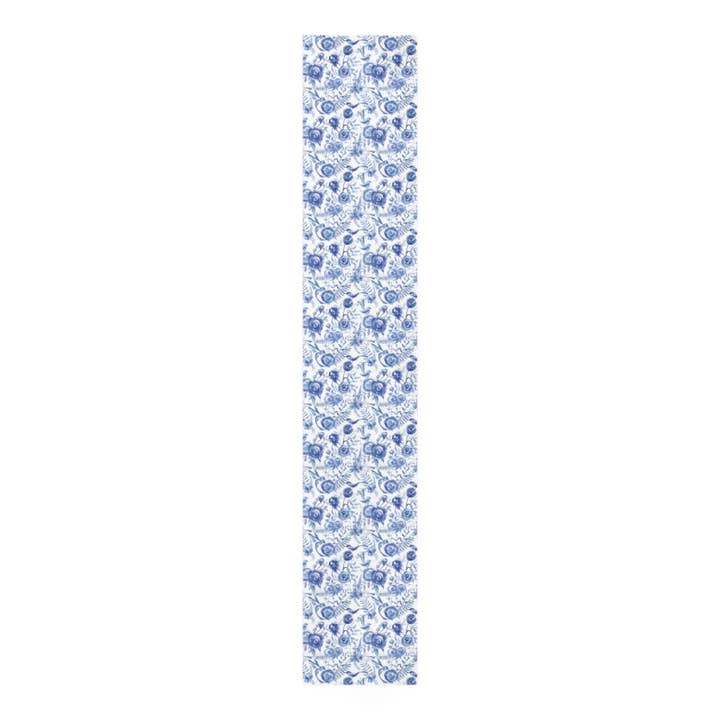 Blanc Chemin de table Bluebirds & Blossoms, décoration de mariage, 16 x 90 pouces en vente sur Faire1
