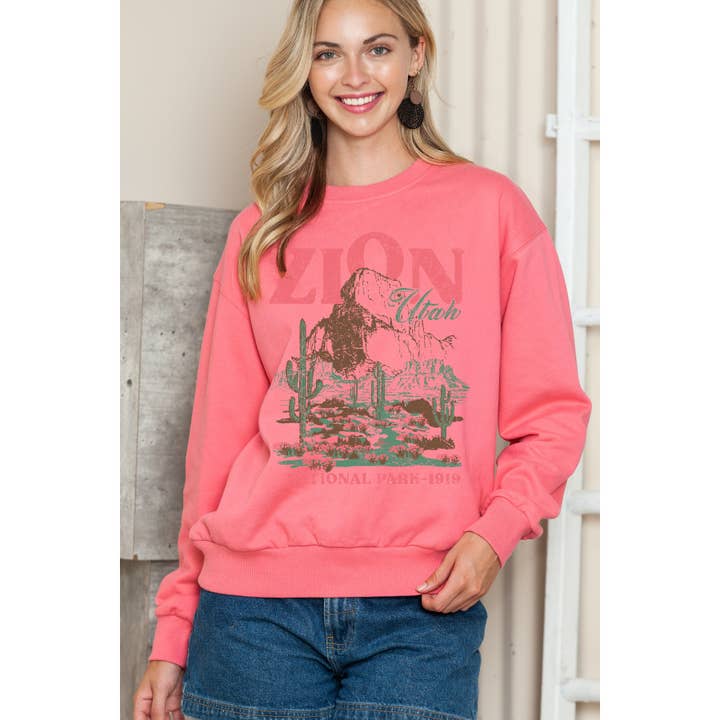 Amused by Blue - Wholesale Sweatshirt - Women's - Zion National Park Utah - Crewneck Sweatshirt3