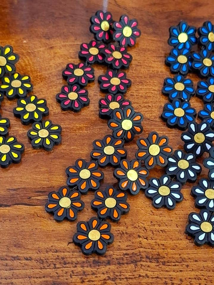 Dangling Flower Earrings | Clay Jewelry | 5-Pack Earring Set for wholesale by Cordelia Kraft