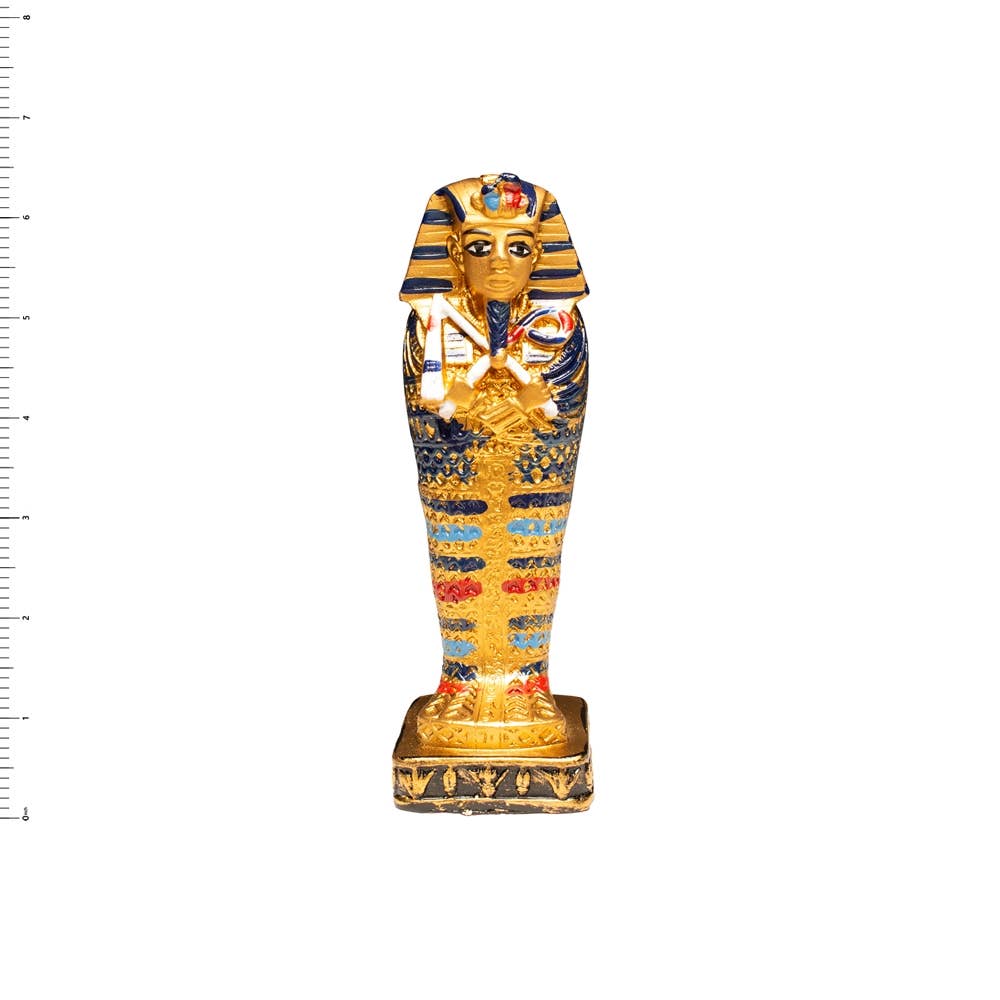Discoveries, Inc. - Wholesale Decorative Figurine - Standing Sarcophagus Statue Gypsum - 6" - Made in Egypt2