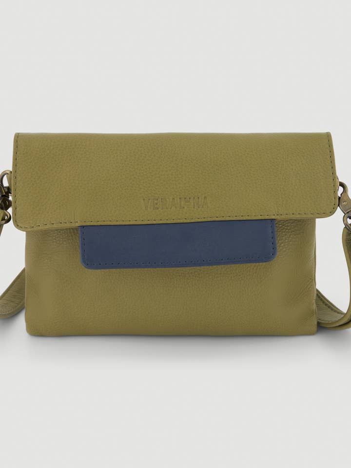 SAC FATEH EN CUIR ENCRE COMMERCE ÉQUITABLE pour la vente par Veraluna Sustainable Clothing