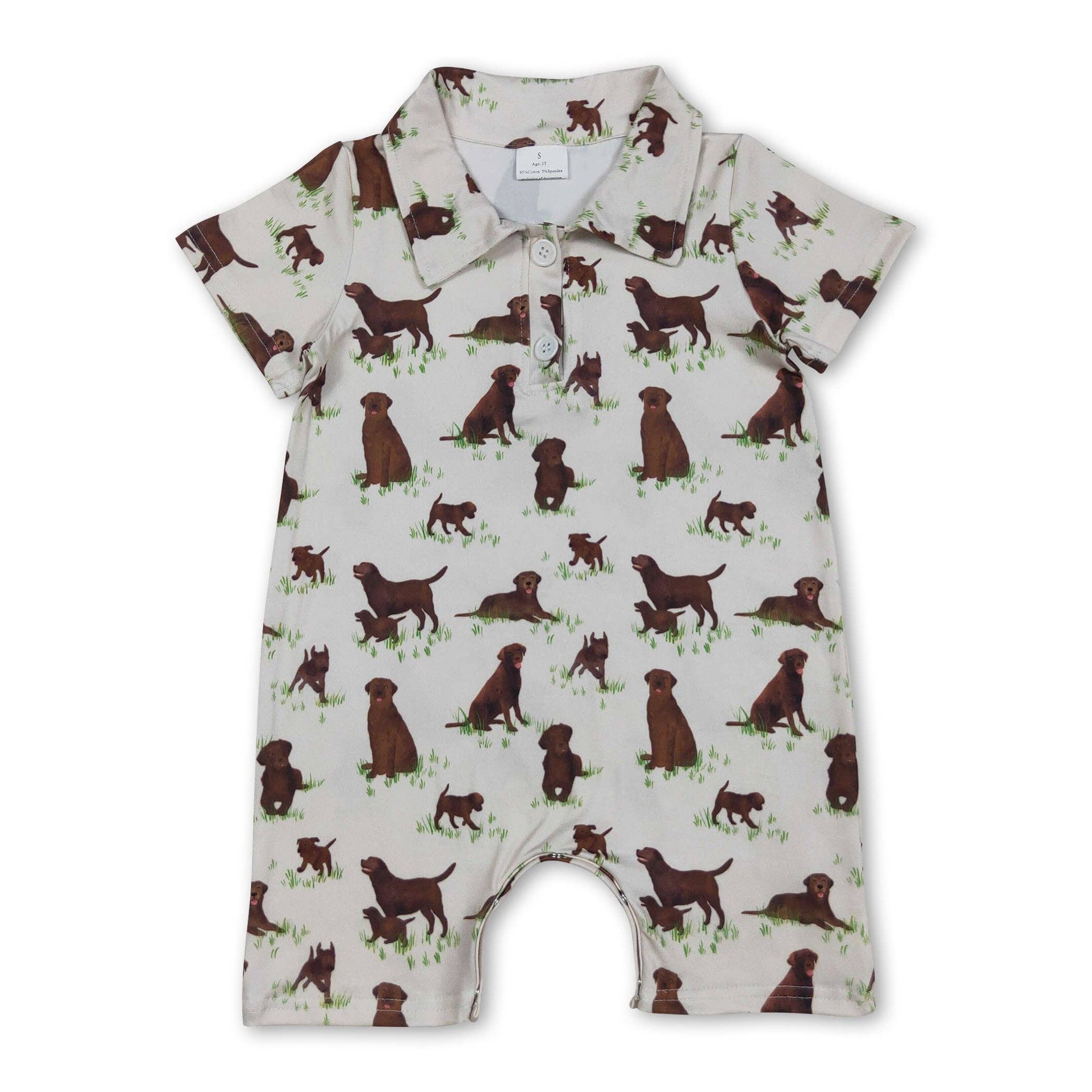 Yawoo Garments - Wholesale Jumpsuit - Baby - Short sleeves dog baby boy summer polo romper0