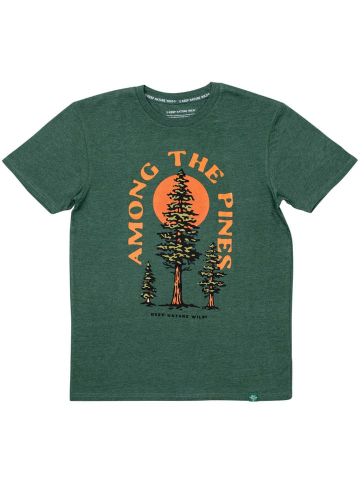 T-shirt unisex Among the Pines | Heather Forest per la vendita all'ingrosso da parte di Keep Nature Wild
