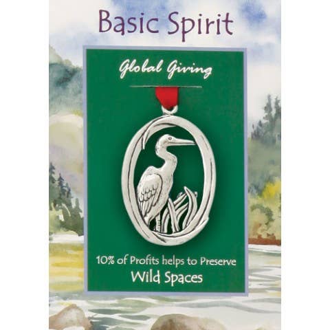 Basic Spirit - Wholesale Ornament - Blue Heron Wild Spaces Global Giving Ornament