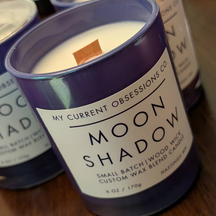 Moon Shadow Candle - Aura Spirit Collection - Blue for wholesale by My Current Obsessions Company