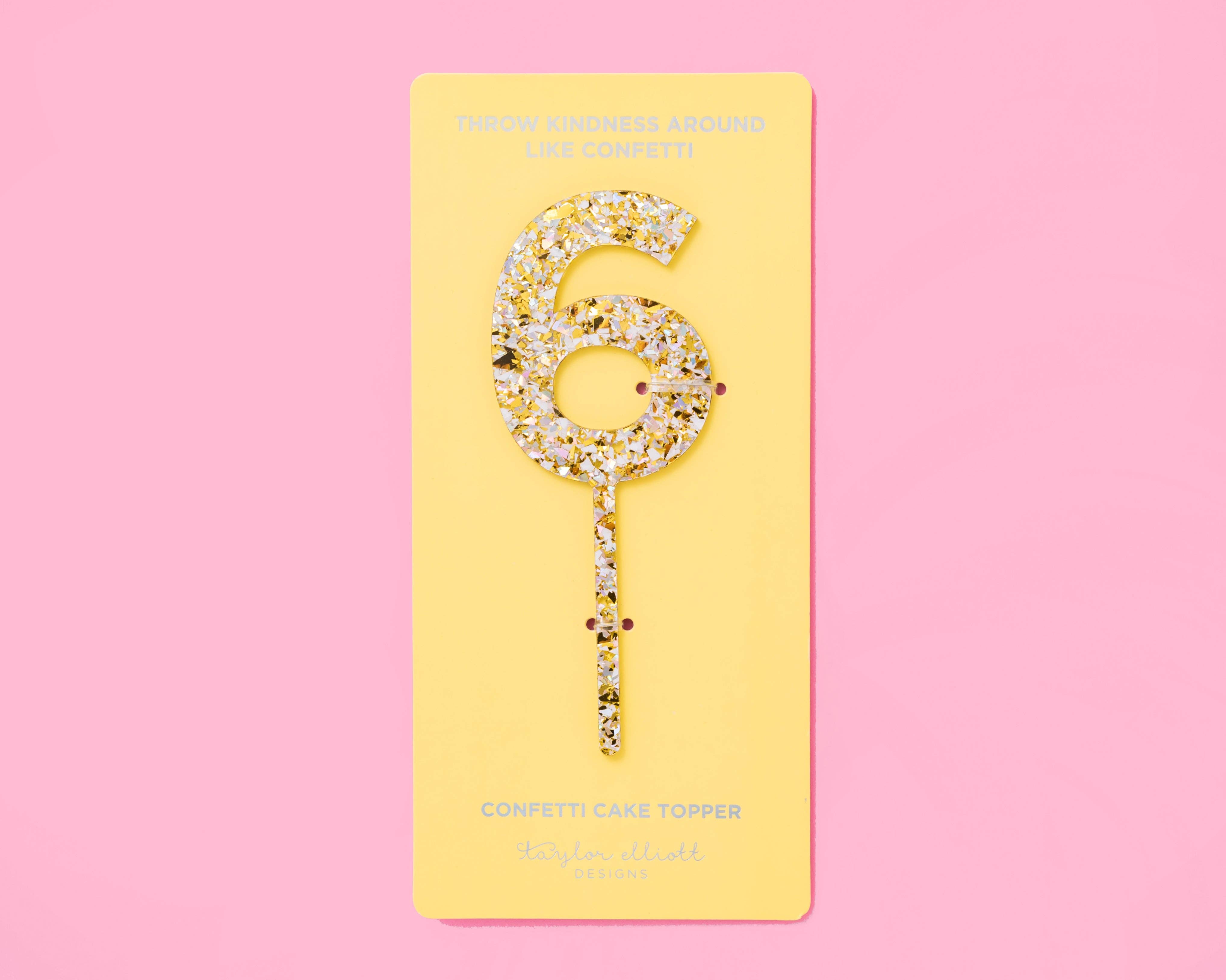 Taylor Elliott Designs - Vendita all'ingrosso Topper per torte/cupcake - Decorazioni per Torte con Confetti di Perle Num 0-9 - Ciascuno - Min. 46