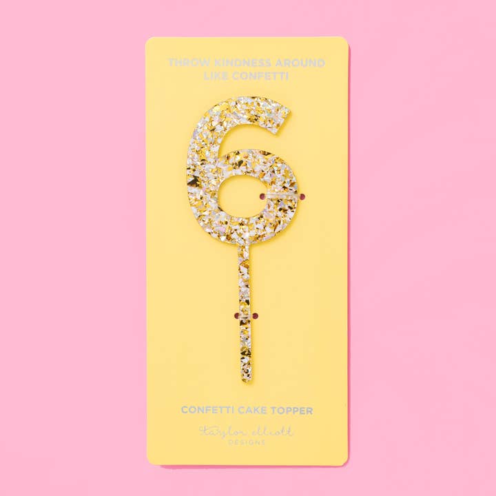 Taylor Elliott Designs - Vendita all'ingrosso Topper per torte/cupcake - Decorazioni per Torte con Confetti di Perle Num 0-9 - Ciascuno - Min. 46