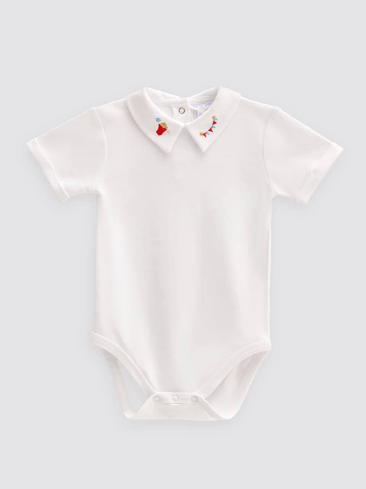 Body bébé brodé - Collection Fête foraine pour la vente par Atelier Babbi