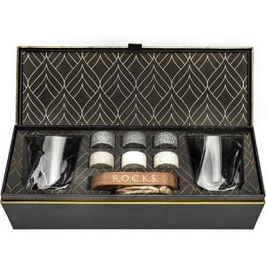 The Wine Savant Luxurious Bar Gift Set - Golf Whiskey Glasses