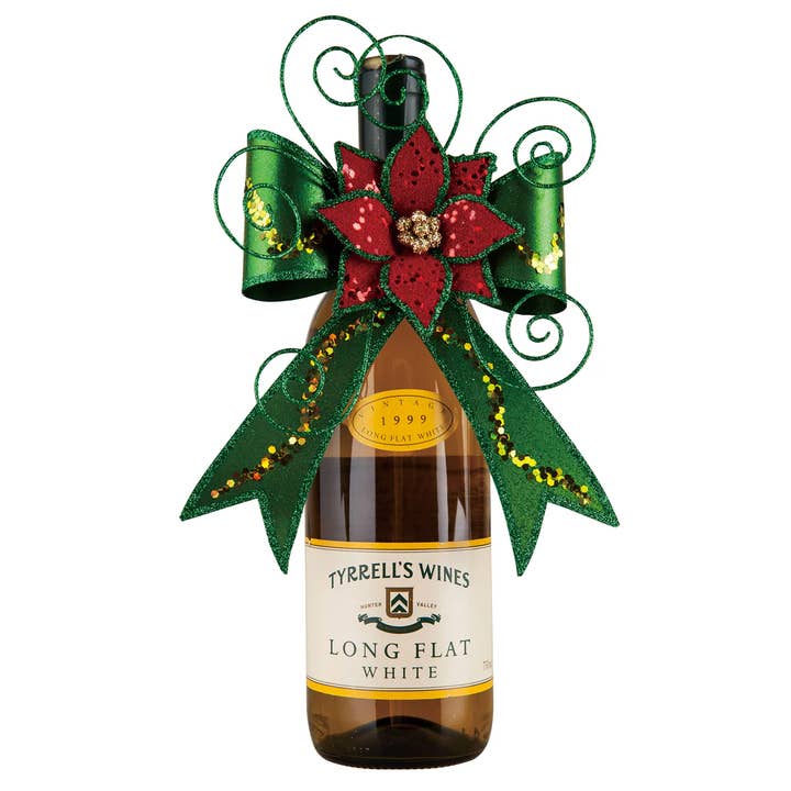 Nœud de Noël pour bouteille de vin pour la vente par C&F Home