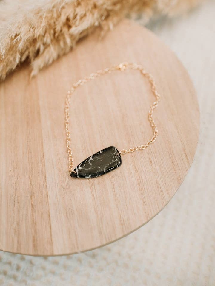 Black Marble Bracelet for wholesale by Rielle & Co.