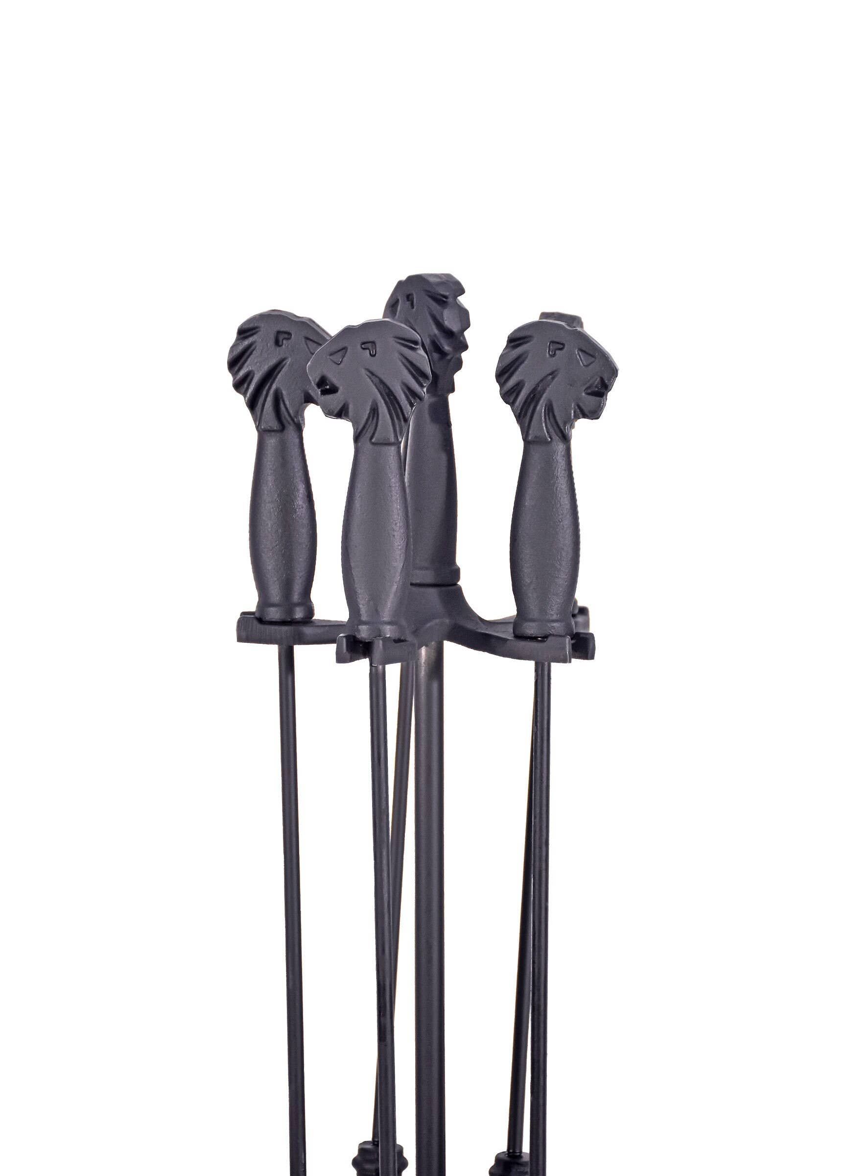 BERA DESIGN LTD - Wholesale Fireplace Screen - 100% Black Fireplace Companion Tool Set Wood holder-Ash3